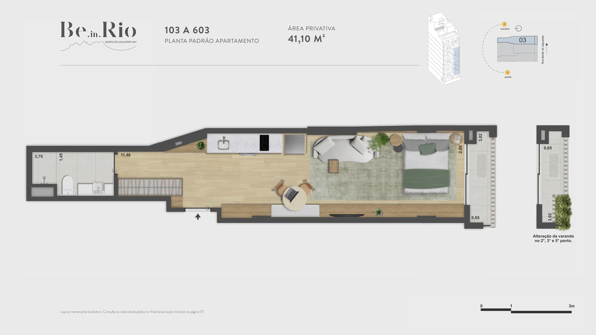 Be.in.Rio 404 · 103–603 · Apartamento · 41,10 m²